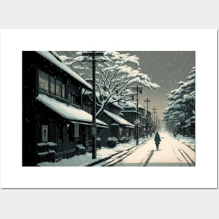 Hiroshima Streets in Winter Posters and Art